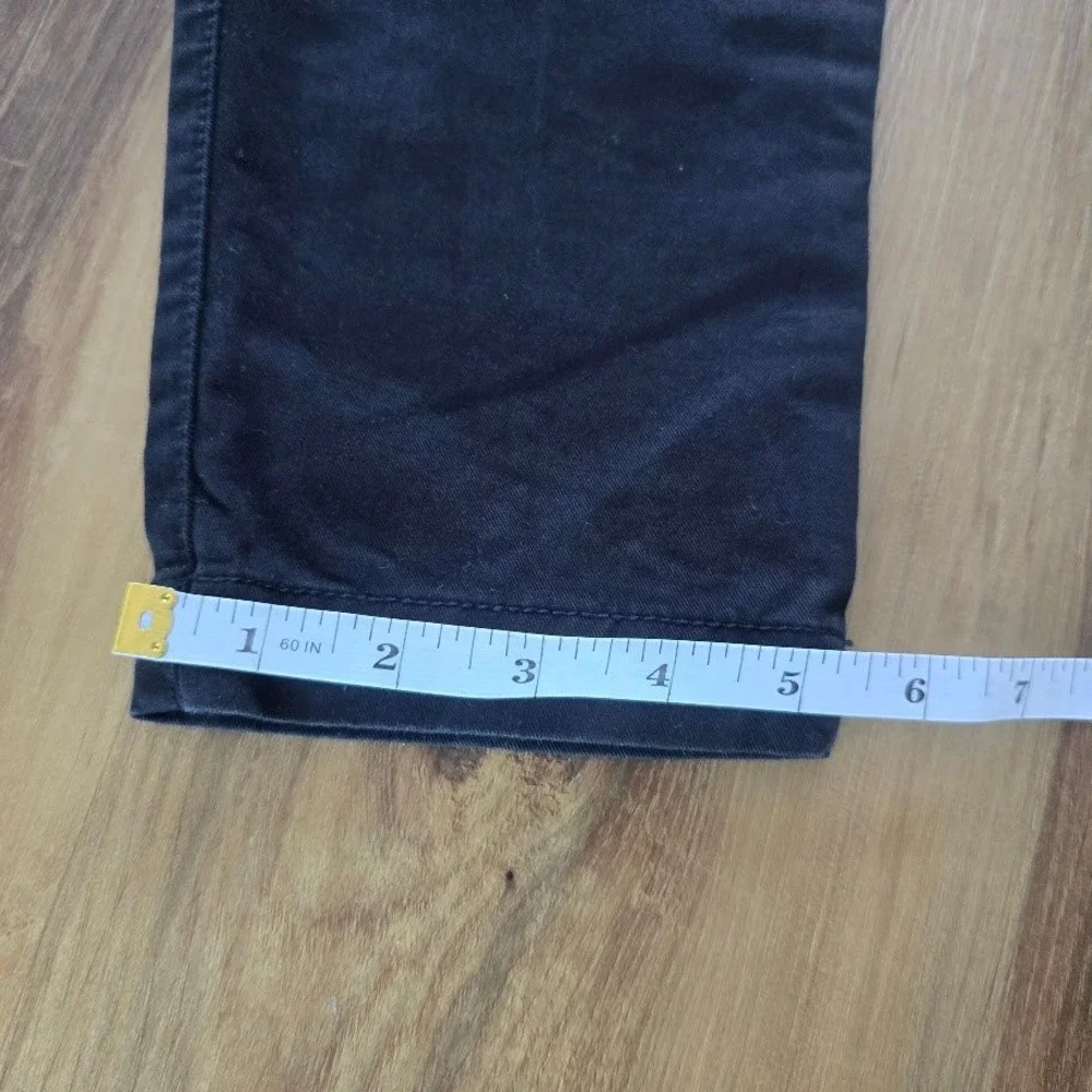 Old Navy Black Skinny Khaki Chino Pants Mid Rise Womens 2 Preppy‎ Minimalist